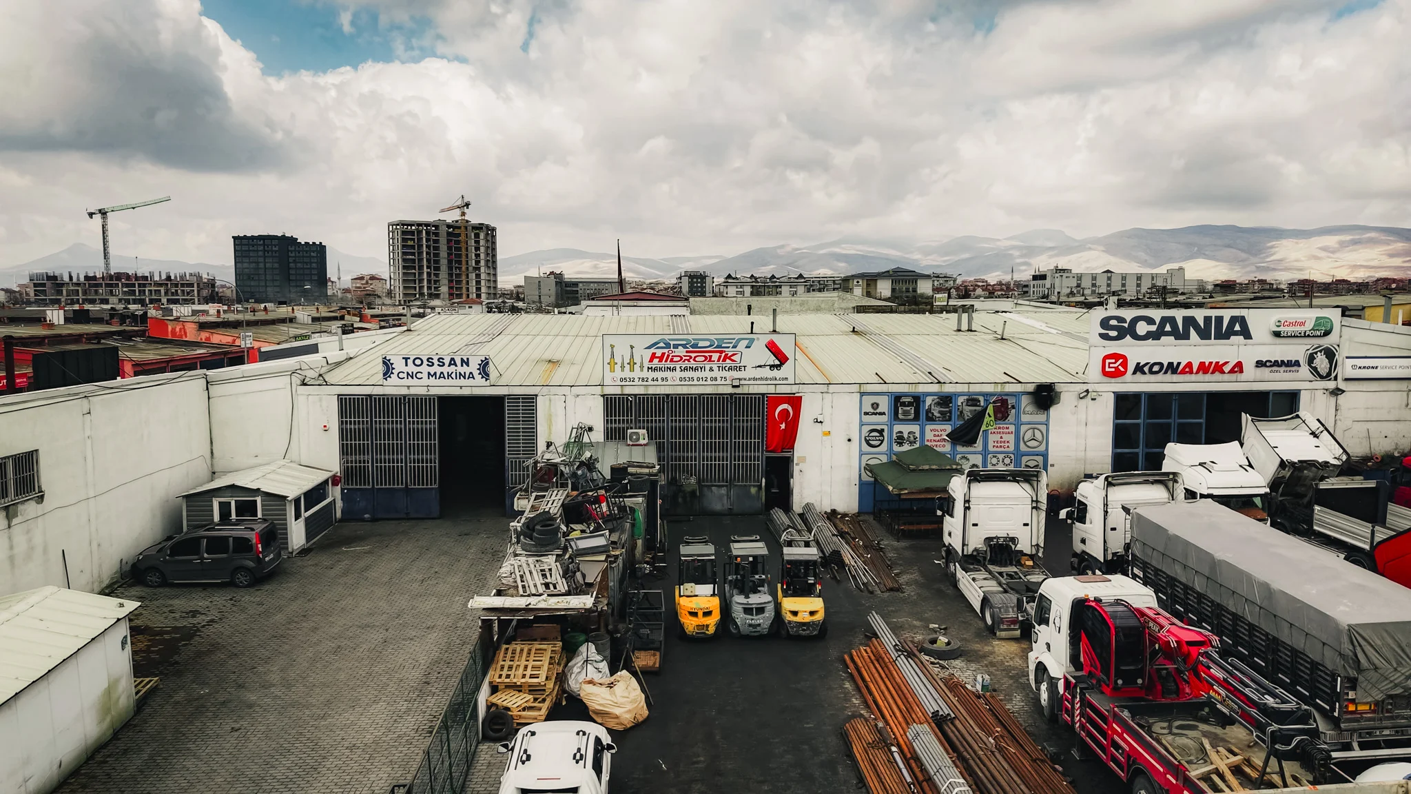 Arden Hidrolik Konya fabrikası dış cephe görünümü.