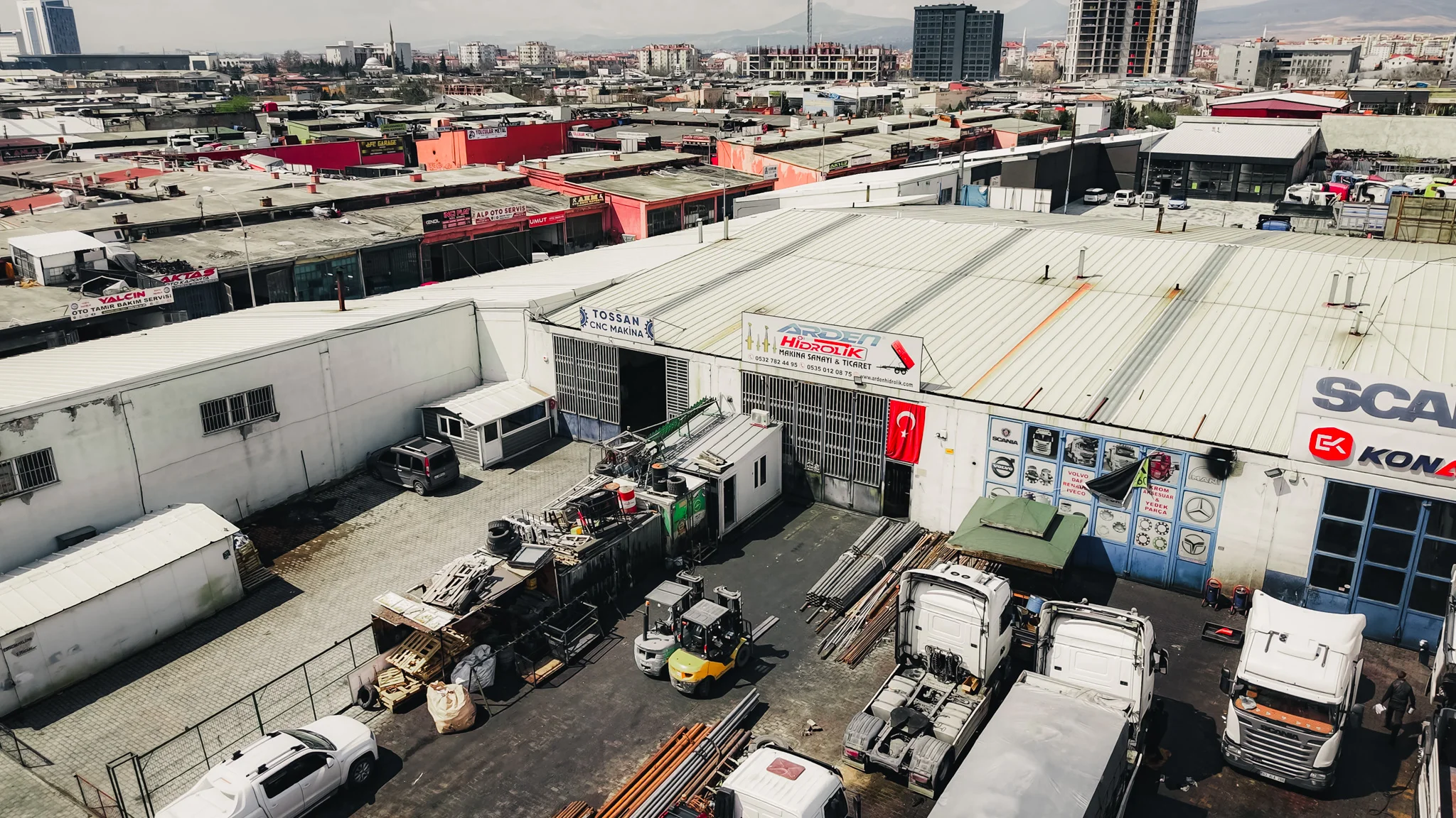 Arden Hidrolik Konya fabrikası dış cephe görünümü.