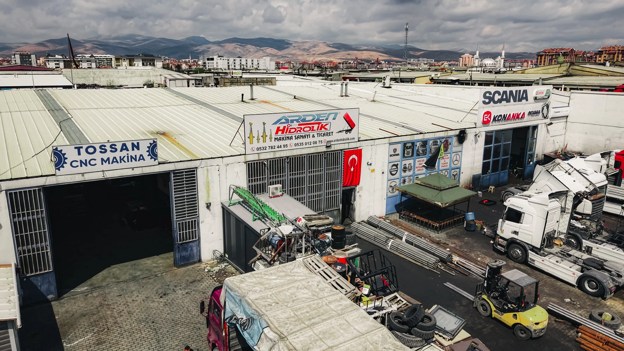 Arden Hidrolik Konya fabrikası dış cephe görünümü.